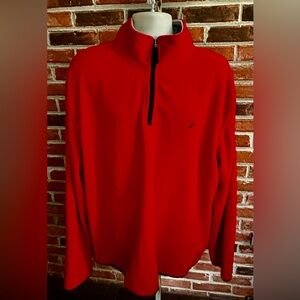 Nautica Men's Red Half-Zip Sweater Preowned